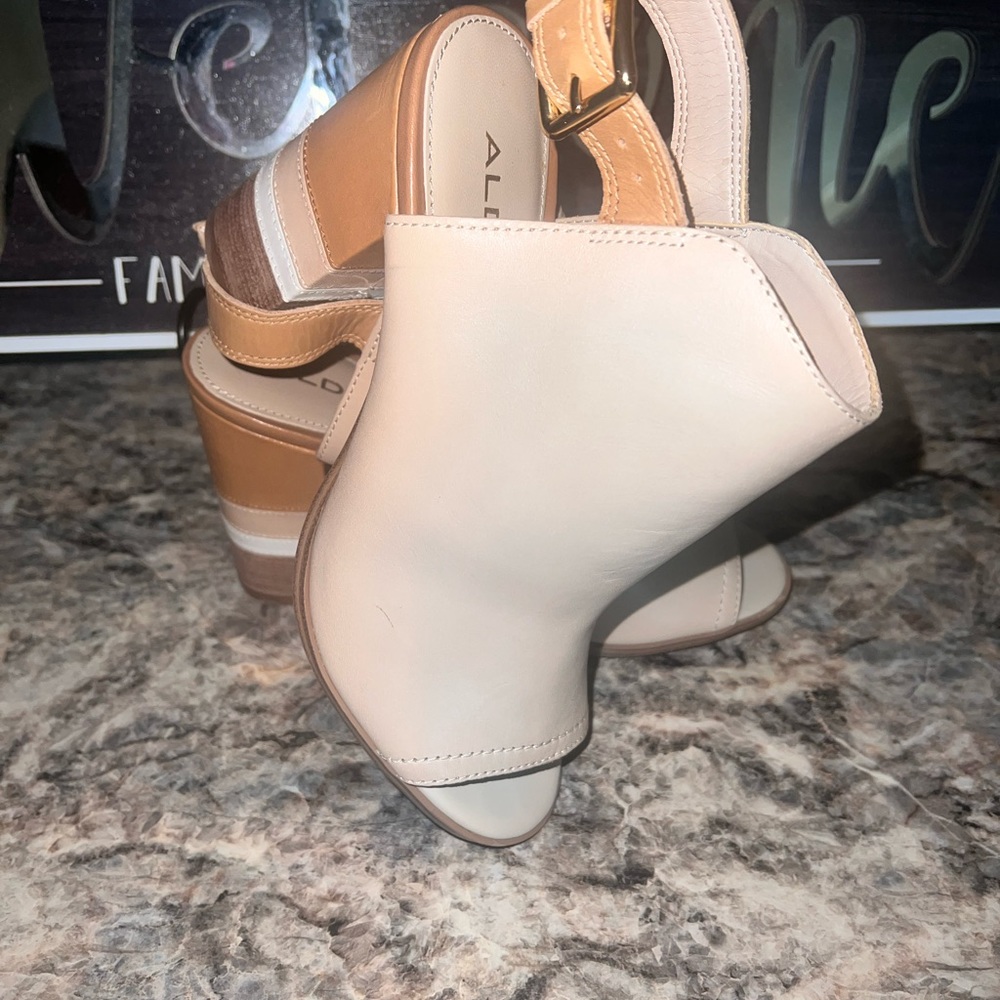 ALDO Cartiera Bone Block Heel Size 7 - Picture 12 of 16